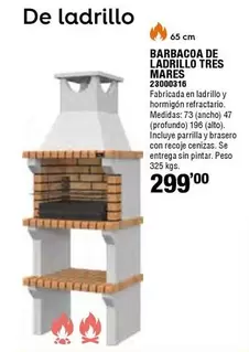 Oferta de Barbacoa De Ladrillo Tres Mares por 299€ en Cifec