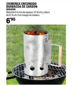 Oferta de Chimenea Encendido Barbacoa De Carbon por 6,95€ en Cifec