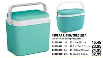 Oferta de Nevera Rigida Turquesa por 16,45€ en Cifec