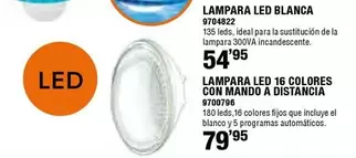 Oferta de Lampara Led Blanca por 54,95€ en Cifec