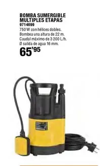 Oferta de Bomba Sumergible Multiples Etapas por 65,95€ en Cifec