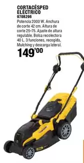Oferta de Cortacésped Electrico por 149€ en Cifec