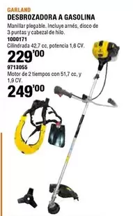 Oferta de Garland - Desbrozadora A Gasolina por 229€ en Cifec