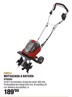Oferta de Einhell - Motoazada A Batería por 189€ en Cifec