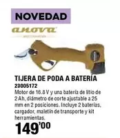 Oferta de Tijera De Poda A Batería 23005172 por 149€ en Cifec