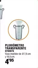 Oferta de Pluviómetro Transparente por 4,95€ en Cifec