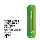 Oferta de Termometro Atmosferico Metalico por 4,95€ en Cifec