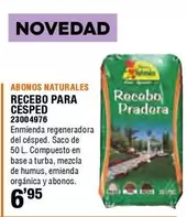 Oferta de Abonos Naturales Recebo Para Cesped por 6,95€ en Cifec