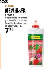 Oferta de Abono Líquido Para Geranios por 7,45€ en Cifec