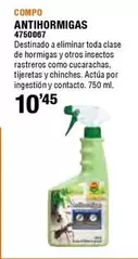 Oferta de Compo - Antihormigas por 10,45€ en Cifec