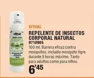 Oferta de Repelente De Insectos Corporal Natural 9710905 por 6,45€ en Cifec