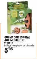 Oferta de Quemador Espiral Antimosquitos por 5,95€ en Cifec