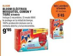 Oferta de Bloom -  Electrico Mosquitos, Comun Y Tigre por 9,95€ en Cifec