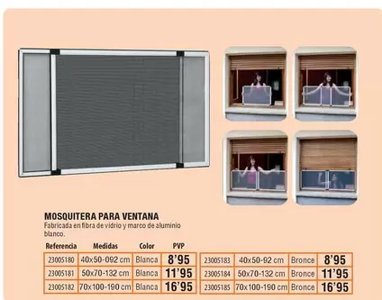 Oferta de Mosquitera Para Ventana por 8,95€ en Cifec