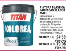 Oferta de Pintura Plástica Fachadas Blanco Mate por 24,5€ en Cifec
