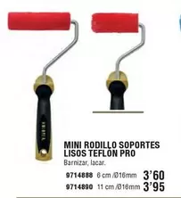 Oferta de Mini Rodillo Soportes Lisos por 3,6€ en Cifec