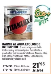Oferta de Barniz Al Agua Ecologico por 21,95€ en Cifec