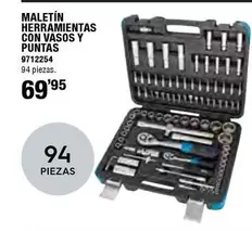 Oferta de Maletín Herramientas Con Vasos Y Puntas por 69,95€ en Cifec