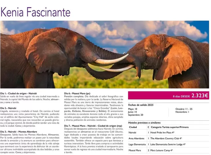 Oferta de Kenia Fascinante por 2323€ en Nautalia Viajes