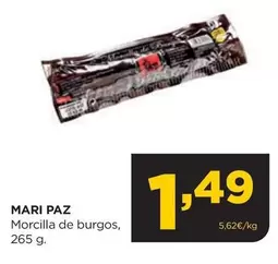 Oferta de Morcilla De Burgos por 1,49€ en Alimerka