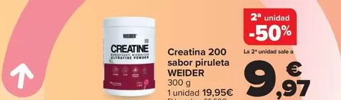 Oferta de Weider - Creatina 200 Sabor Piruleta por 19,95€ en Carrefour