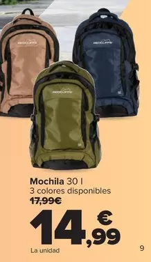 Oferta de Mochila 30 L por 14,99€ en Carrefour