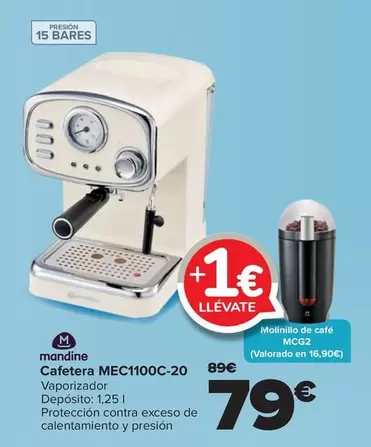 Oferta de Mandine - Cafetera MEC1100C-20 por 79€ en Carrefour