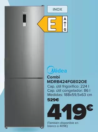 Oferta de Midea - Combi MDRB424FGE02OE por 419€ en Carrefour