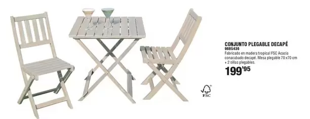 Oferta de Tropical - Conjunto Plegable Decame por 199,95€ en Cofac