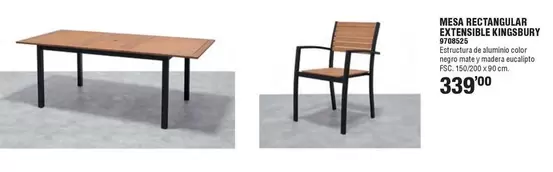 Oferta de Mesa Rectangulata Extensible Kingsbury por 339€ en Cofac
