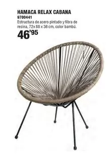 Oferta de Hamaca Relax Cabana por 46,95€ en Cofac