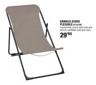 Oferta de Hamaca Acero Plegable por 29,95€ en Cofac