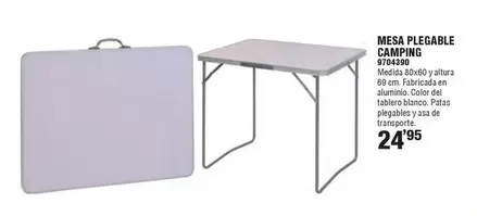 Oferta de Mesa Plegable Camping por 24,95€ en Cofac