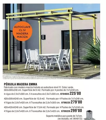 Oferta de Pérgola Madera Emma por 225€ en Cofac