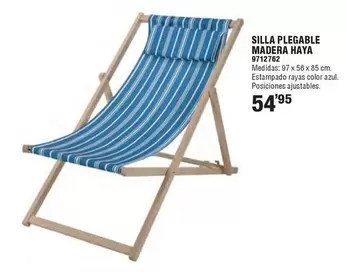 Oferta de Silla Plegable Madera Haya 9712762 por 54,95€ en Cofac
