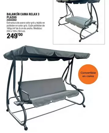 Oferta de Balancín Cama Relax 3 Plazas 23003802 por 249€ en Cofac
