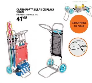 Oferta de Carro Portasillas De Playa por 41,95€ en Cofac