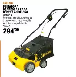 Oferta de Garland - Peinadora Barredora Para Cesped Artificial por 294€ en Cofac