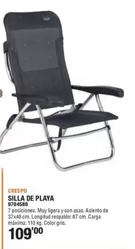 Oferta de Silla De Playa por 109€ en Cofac