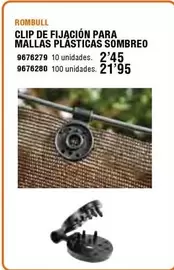 Oferta de Clip De Fijación Para Mallas Plasticas Sombreo por 2,45€ en Cofac