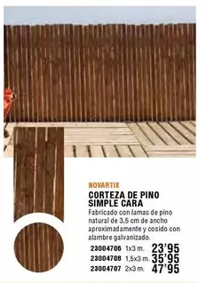 Oferta de Corteza De Pino Simple Cara por 23,95€ en Cofac