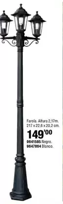 Oferta de Farola/ Altura 2,17M por 149€ en Cofac