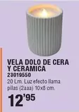 Oferta de Vela Dolo De Cera Y Ceramica por 12,95€ en Cofac