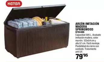 Oferta de Arcón Imitación Madera Springwood por 79,95€ en Cofac