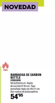 Oferta de Kettle - Barbacoa De Carbon por 54,95€ en Cofac