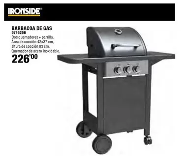 Oferta de Ironside - Barbacoa De Gas por 226€ en Cofac
