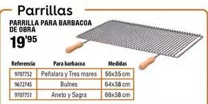 Oferta de Tres - Parrilla Para Barbacoa De Obra por 19,95€ en Cofac