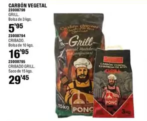 Oferta de Carbón Vegetal por 16,95€ en Cofac