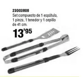 Oferta de Set Compuesto De 1 Espátula, 1 Pinza, 1 Tenedor Y 1 Cepillo por 13,95€ en Cofac