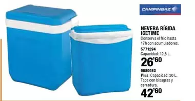 Oferta de Campingaz - Nevera Rigida Icetime por 26,6€ en Cofac